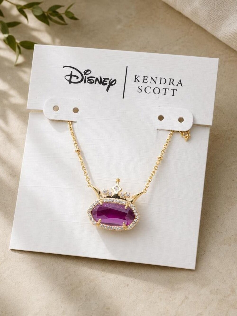 Kendra Scott Disney Elisa Caring Purple Pendant Necklace